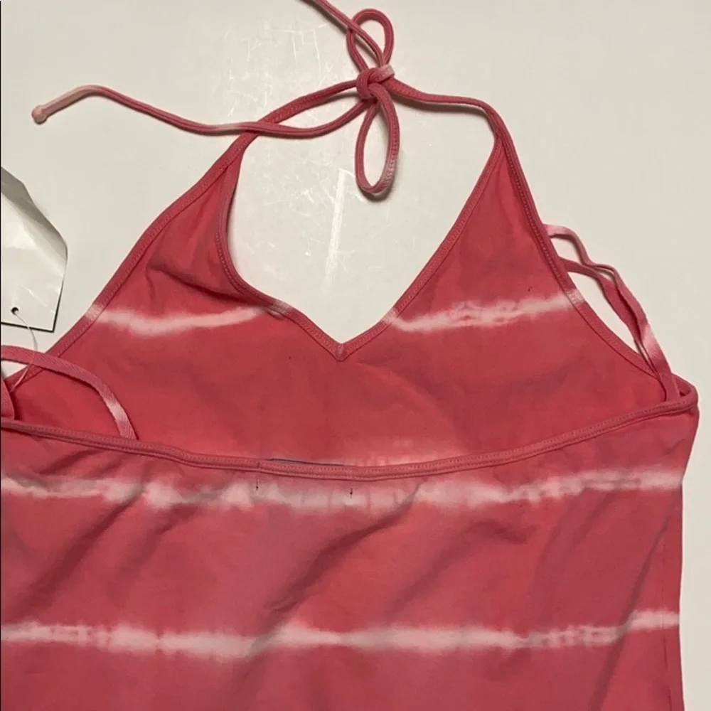 NWT Ralph Lauren pink tie dye backless top size: L